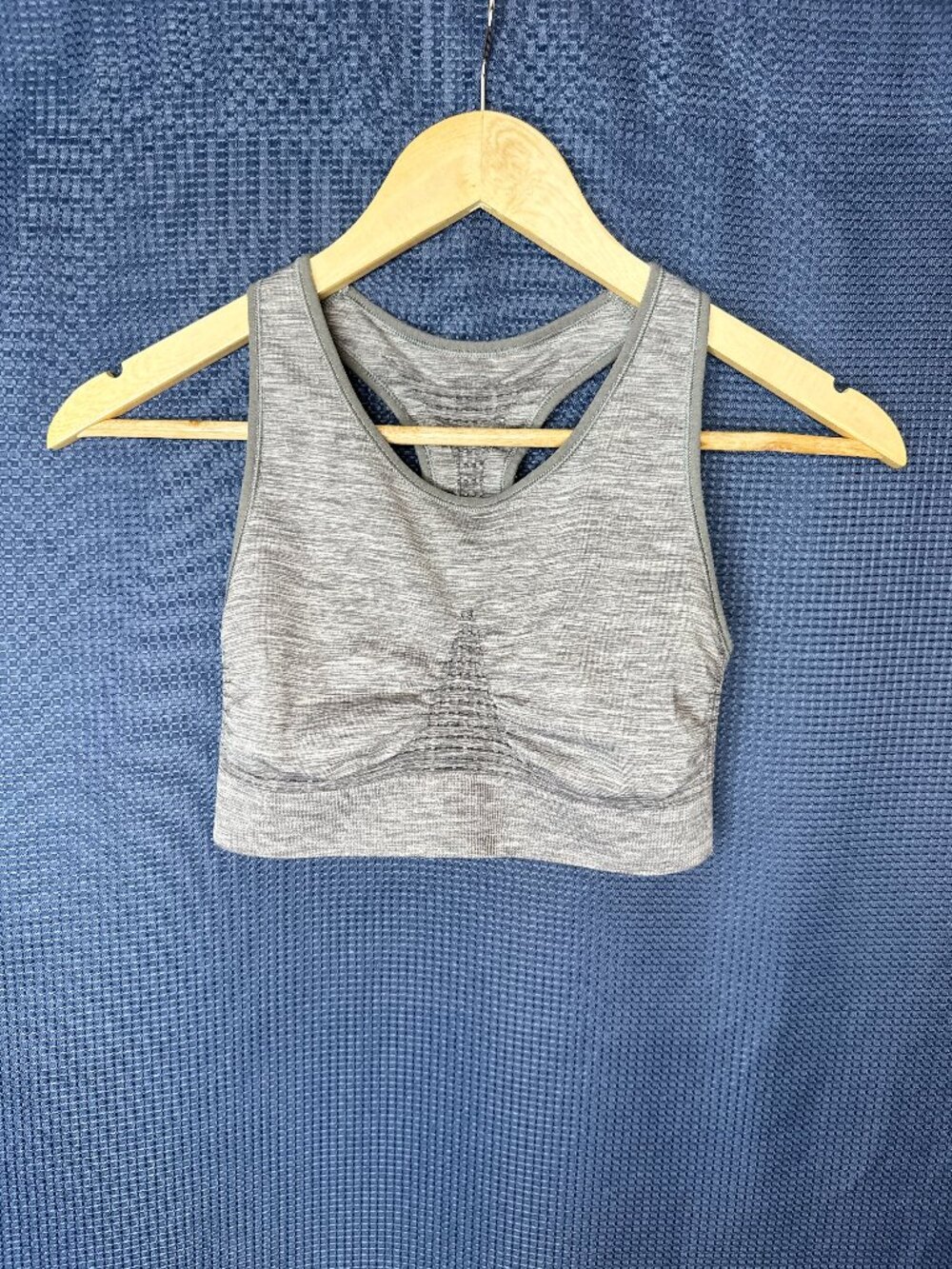 Sweaty‎ Betty Stamina Heather Gray Sports Bra, Medium Gym Workout Soft Sports